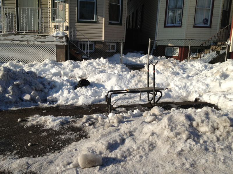 Illustration for article titled A spotter's guide to saving your dug out parking spot in the Snowpocalypse that is Paterson, NJ.